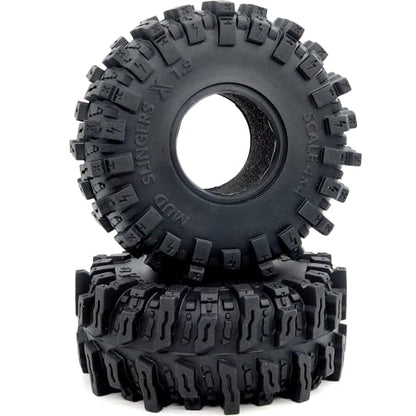 HOBBYSOUL 4.85'' Tall RC 1.9 Crawler Tires Soft Sticky T8 Mud Slingers X Tyre for 1/10 Rock Crawling TRX4 SCX10 Wraith Gen8 Upgrades, HS701543 - style: T8 ( Soft )