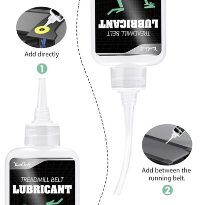 Treadmill Belt Lubricant,7oz/200ml Pure Silicone Oil with Application Tubes | High temperature resistant stable silicone lube, precision screw caps, non-toxic & odorless for most treadmill lubrication