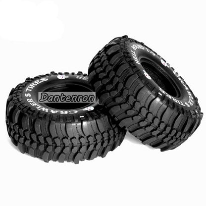 1.9 RC Crawler Tires OD 118mm 1/10 Rock Rubber Mud Slingers Wheels Tyres With Foam Insert For 1:10 RC Crawler Truck Car Tamiya CC01 Traxxas TRX4 Axial SCX10 II RC4WD Gen8 1.9" Beadlock Hubs