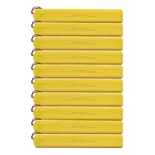 9.6V BBAT0043A Emergency Light Battery, AA*8 1200mAh Batteries Compatible for OSI OSA228 DANTONA CUSTOM-306-U BBAT0044A BAA-96 ELB-B003 Exit Sign Battery Replacement (10 Pack) - color: 10PCS 9.6V 1200mAh battery