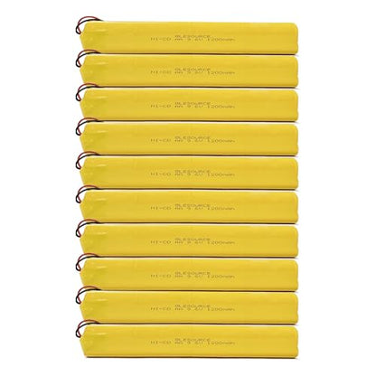 9.6V BBAT0043A Emergency Light Battery, AA*8 1200mAh Batteries Compatible for OSI OSA228 DANTONA CUSTOM-306-U BBAT0044A BAA-96 ELB-B003 Exit Sign Battery Replacement (10 Pack) - color: 10PCS 9.6V 1200mAh battery