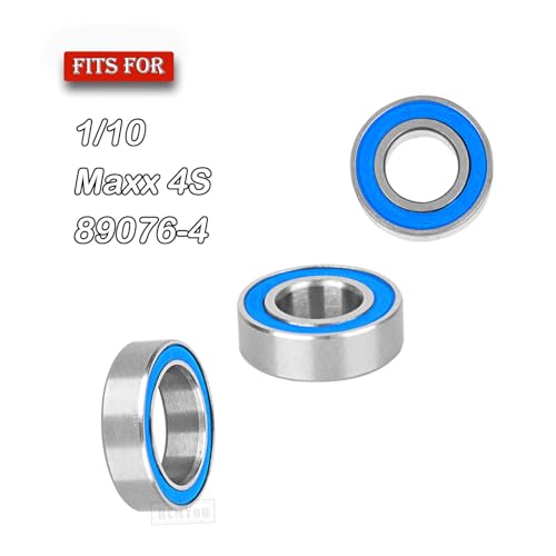 RC 27Pcs Bearings Kit Upgrades Part for 1/10 Maxx 4S / 89076-4,Rubber Sealed Precision Ball Bearings,Navy Blue - color: 1 Set - Navy Blue