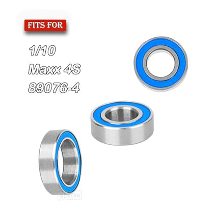 RC 27Pcs Bearings Kit Upgrades Part for 1/10 Maxx 4S / 89076-4,Rubber Sealed Precision Ball Bearings,Navy Blue - color: 1 Set - Navy Blue