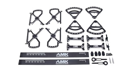 AMK 4D RC Car Chassis Setup System for 1/10 Touring Cars, Precision Setup Tool for Camber, Toe, Caster & Steering Angle with Storage Case