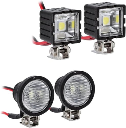 INJORA RC Crawler Lights LED Headlight for Axial TRX-4 TRX6 SCX10 90046 Wraith Redcat Gen8 1/10 RC Crawler Car,4PCS - size: B
