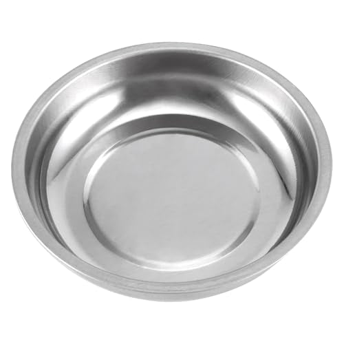 FUNSUEI 8 Packs 6 Inches Magnetic Tray, Stainless Steel Magnetic Bowl, Round Magnetic Parts Tray for Pins, Screws, Bolts, Nuts, Small Parts - color: Silver, size: 8PCS 6In