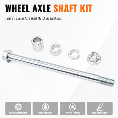 Minho 12mm 195mm Front Rear Axle with Bush 20mm 10mm 5mm Fit for PIT PRO Dirt Bike Scooter QUAD ATV - size: 12-195mm