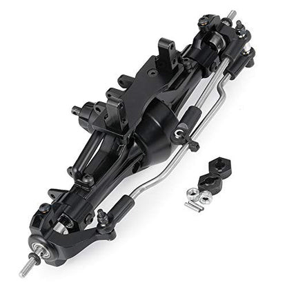 RC Front Straight Complete Axle for 1/10 Axial SCX10 II AX90021 | Heavy Duty Metal Axle Front Axle Assembly Set Upgrade Parts for 1/10 Axial SCX10 II 90027 90028 RC Crawler Car (Front) - color: Front Axle