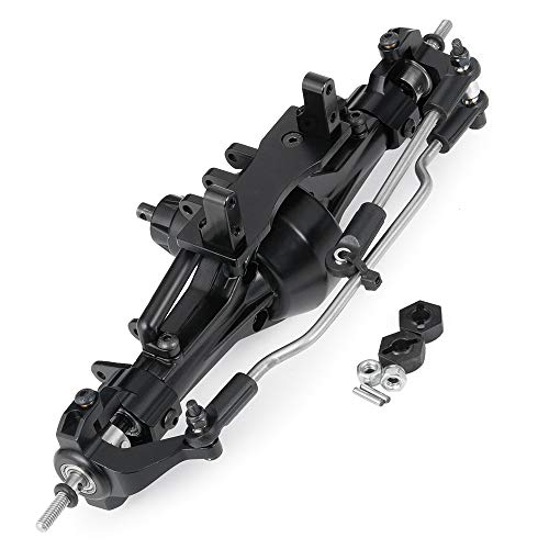 QUE-T Complete Aluminium Alloy Front Middle Rear Axle for 1/10 RC Crawler Car SCX10 90021 90027 90028 (Front Axle) - color: 1x Front Axle