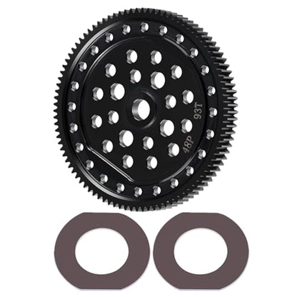 Steel 48P 93T Spur Gear for ECX 2WD Ruckus Axe Brutus Circuit AMP | MT AMP DB AMP Crush K&N Torment Horizon 1/10 RC Car Upgrades Part - size: 93T