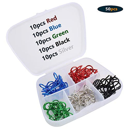 50 Pieces 90-Degree Angle Body Clips Bent Springy Pins & RC Car Clip Pin Steel Wires for 1/8 1/10 1/12 Scale RC Model Cars Universal Vehicle Clips Truck Crawler Trucks - color: 1.2mm