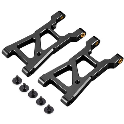 RC Aluminum Alloy Front & Rear Lower Suspension Arms Set Compatible with Tamiya XV01 1/10 RC Drift Car Upgrade Replace Parts, High-Precision XV01 Lower Swing Arms Set (Black) - color: Black