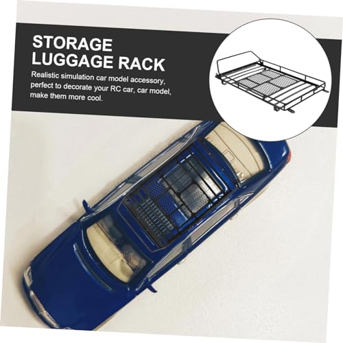 PartyKindom Car Roof Luggage Bracket Durable Crawler Storage Shelf Carrier for Simulation Accessories Lightweight Design for Easy Installation Black - size: 22.8X14.1cm