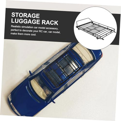 PartyKindom Car Roof Luggage Bracket Durable Crawler Storage Shelf Carrier for Simulation Accessories Lightweight Design for Easy Installation Black - size: 22.8X14.1cm