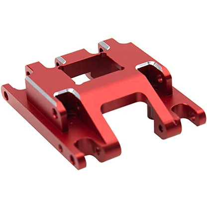 ShareGoo Aluminum Skid Plate Skidplate Transmission Gearbox Mount Compatible with Traxxas TRX4M 1/18 RC Crawler Car Upgrades Parts (Red) - color: Red