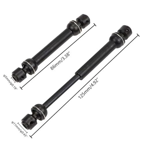 for TRX4 for SCX10 D90 1/10 Metal 88-125mm 112-180mm for Universal Drive CVD Shaft Transmission Driveshaft RC Truck Car Part Rc Parts - size: Size 2