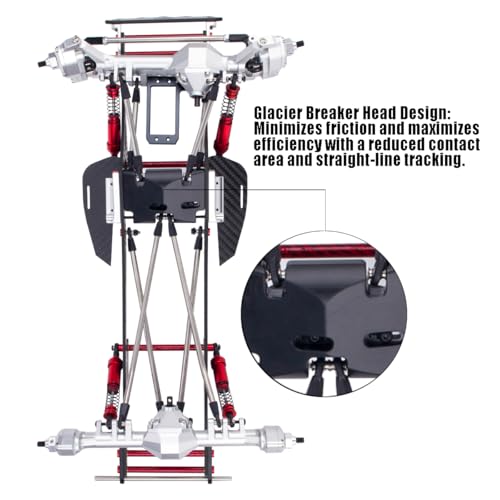 RC Performance Carbon Fiber LCG Chassis Kit with Gearbox Shock Absorber for 1/10 RC Crawler SCX10 Capra Upgrade (Full Chassis Kit) - style: Full Chassis Kit