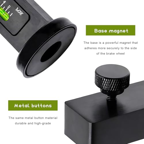 Adjustable Magnetic Gauge Tool, Automotive Camber Castor Strut Wheel Alignment Tools, Universal Camber Gauge, Vehicle Tire Repair Accessories for Most Cars Trucks RVs (Black) - color: Black