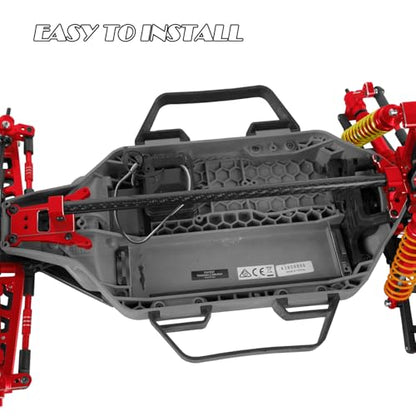 RC Aluminum Chassis Brace Upgrades Part for 1/10 Slash 4wd LCG,Slash 4x4 LCG VXL,Rustler 4wd,Rustler 4x4 VXL,Chassis Brace Heavy Duty Hops up,Red - color: Red - (Upgrades)
