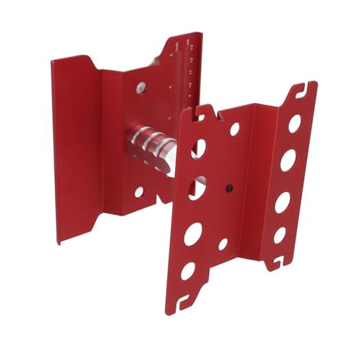 RC Car Work Stand Aluminum Repair Workstation 360 Degree Rotation with Height Adjustable and Scale for 1/8 1/10 /12/16 /18 RC Cars Trucks (Red) - color: Red