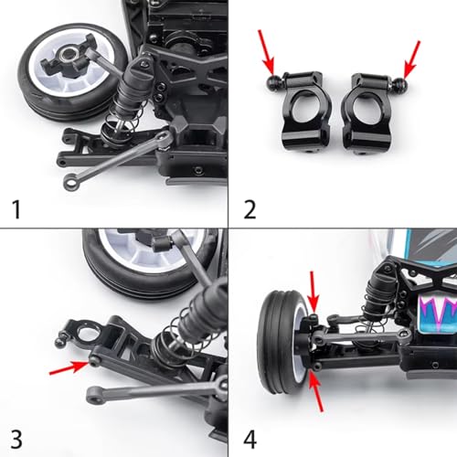 RC Automobiles Parts For Losi Micro-B 1/24 2Pcs Aluminum Alloy Caster Blocks RC For Buggy Truck Model Upgrade Upgrade Repair Parts Accessories