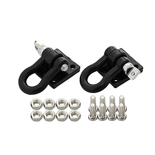 1/10 Scale Accessories Metal Tow Hook Chain Trailer Steel Tow Rope Buckle Kit U Shackles Parts Compatible with RC Crawler Car for Axial SCX10 TRX4 Tamiya (Hook Chain/Silver Kit) - color: Hook Chain/Silver Kit