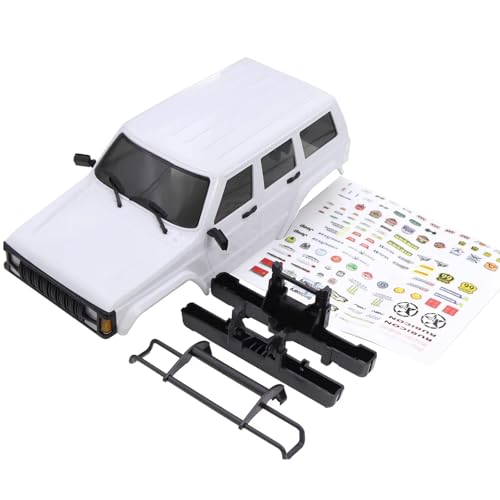 RC car Components Compatible with TRX4M for Bronco for Defender 1/18 RC Car Parts 6.10in Wheelbase Hardtop Body Shell Kit with Front Rear Bumpers(Silver) - color: Silver