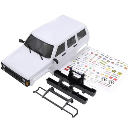 RC car Components Compatible with TRX4M for Bronco for Defender 1/18 RC Car Parts 6.10in Wheelbase Hardtop Body Shell Kit with Front Rear Bumpers(Silver) - color: Silver