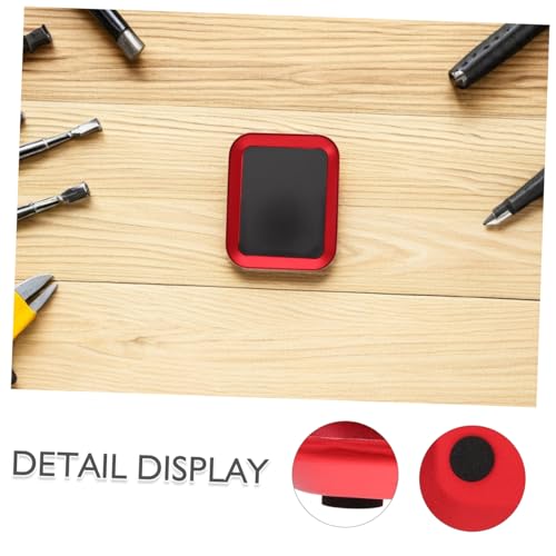 Abaodam Magnetic Rc Screw Tray Aluminum Alloy Screw Storage Plate with Red Metal Bowl for Model Aircraft and Car Parts Repair, 2pcs Set