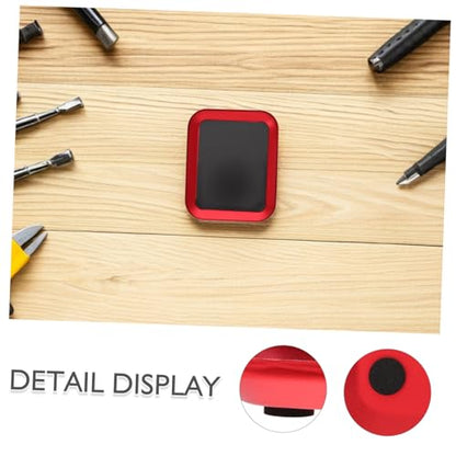 Abaodam Magnetic Rc Screw Tray Aluminum Alloy Screw Storage Plate with Red Metal Bowl for Model Aircraft and Car Parts Repair, 2pcs Set