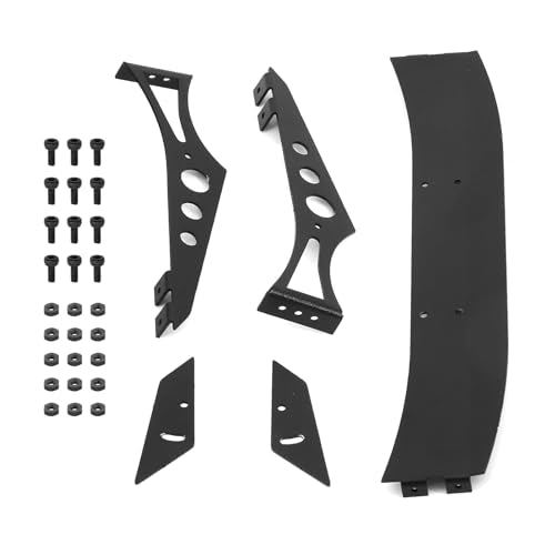 1/10 RC Metal Rear Wing for Touring, Rally and Drift Car Bodies | Body-mounted rear wing for many 1/10 touring, rally and drift shells; check body width, mounting area and hole position