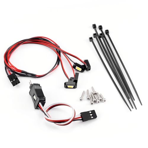MORLORDY M1.4 M2.0 RC Rock Lights Kit with Controller - RC Chassis Underglow Lights for TRX4M Ascent18 FCX24 FCX18 1/18 RC Crawler Cars Upgrade Parts