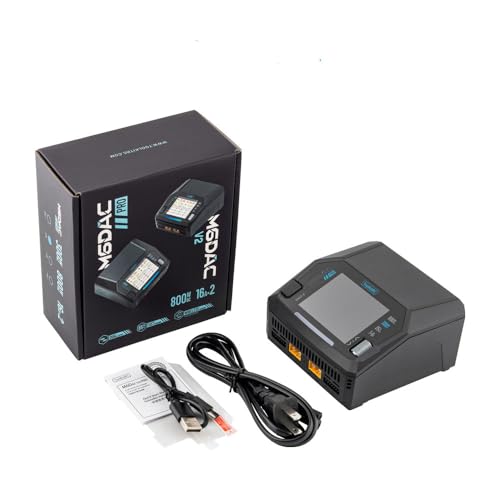 ToolkitRC M6DAC V2/PRO 16AX2 AC200-300W DC800W Dual Channel Smart Charger for 1-6S LiPo LiHV Life Lilon LTO 1-16S NiMH PD65W (M6DAC Pro) - size: M6DAC Pro