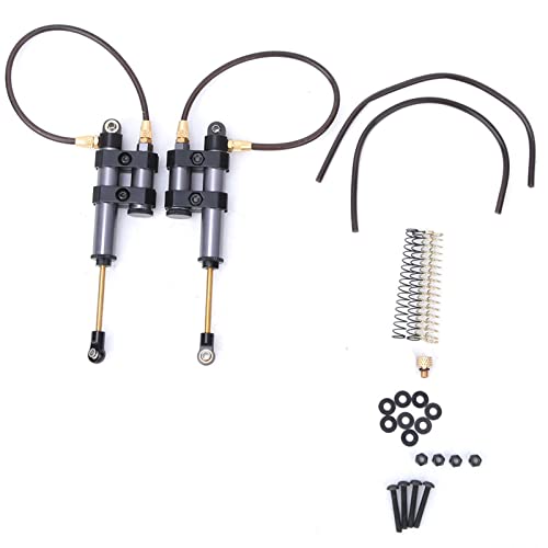2pcs High Performance Metal RC Shock Absorber with Spring Kit Upgrade Parts for SCX10 D90 1/10 Scale RC Car Blue Red Titanium Color Options 100mm 110mm Length (100m) - color: Ti Color, size: 100m