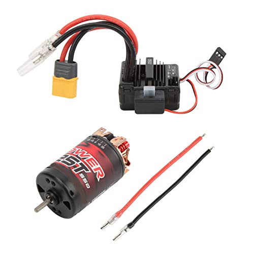 RC 550 Brushed Motor 25T with 80A ESC Combo Set for 1/10 1/12 RC Cars Upgrade Parts