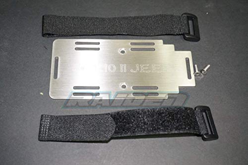 Stainless Steel Rear Upper Extend Battery Holder Tray for Axial SCX10 II 90046 90047
