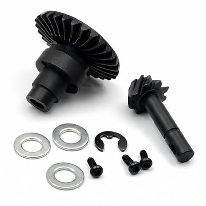 Overdrive Bevel Gear Set 27T/8T for 1/10 RC Crawlers, Differential Gear Compatible with Axial AR44 / AR45 & Capra Currie F9 Axles - size: 27/8T