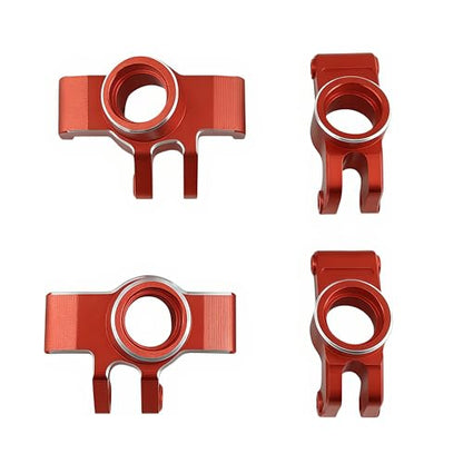 Front Steering Knuckles & Rear Hubs for ARRMA Typhon Granite GROM (Red) | Aluminum,1/14,1/18,380 Brushed,4X4,Monster Truck,Hop-Up Parts,ARA330807,CNC Machined,High Strength - color: Red