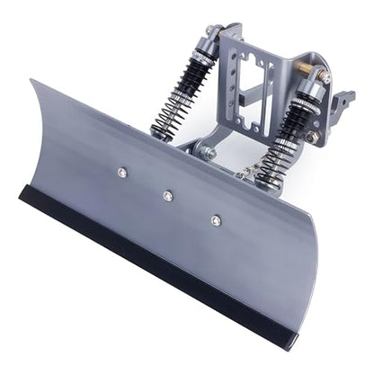 RC Snow Plow for TRX4M & SCX24, Adjustable Aluminum 1/18 1/24 RC Crawler Plow, Servo Operated Snow & Sand Shovel Upgrade, CNC Metal RC Plow Truck Accessory (Grey) - color: Grey