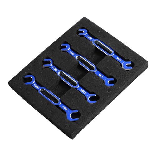 kingsea RC Car Wrench Aluminum Alloy Turnbuckle Nut Ball Joint Remover 3.0/3.2/3.5/3.7/4.0/5.0/5.5/6.0mm Universal Repair Tool Compatible with RC Car Boat RC Drone, Blue - color: Blue
