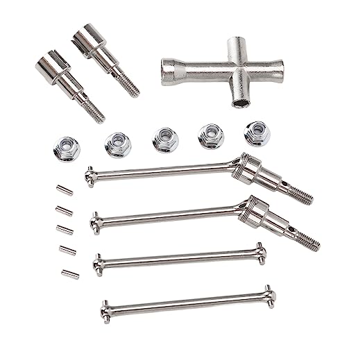 Generic RC Car Drive Shaft Front Rear Axle Dogbone Set Steel Heavy Duty with Large Smooth Angle for SCY 1 16 16103 16201 16101 16102 Pro RC Cars