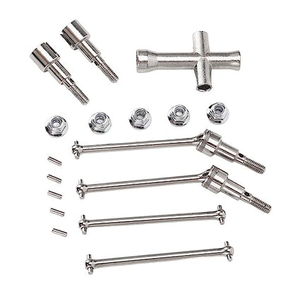Generic RC Car Drive Shaft Front Rear Axle Dogbone Set Steel Heavy Duty with Large Smooth Angle for SCY 1 16 16103 16201 16101 16102 Pro RC Cars