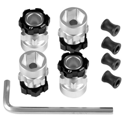 4PCS RC Hex Hub 12mm(+10mm) Brass Wheels Hex Hub Extension Hex Drive Adapter for Tra-xxas Slash 4X4 VXL