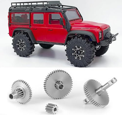 MOHERO Stainless Steel 40.3:1 Low Range Transmission Gear Pinion Set for Tra-xxas 1/18 TRX4M Bronco Defender RC Crawler Car - color: 40.3:1