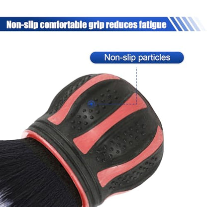 Car Detailing Brush, Ultra Soft Bristles XL Synthetic Brush Car Beauty Tools with Storage Rack, Auto Interior Cleaning Tool for Dashboard, Vents, Covers Large Area Inside and Outside Vehicles (Red) - color: Red