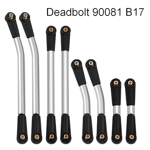 High Clearance 4 Links Set Stainless Steel Linkage kit for Axial SCX24 1/24 RC Crawler 90081 B17 Upgrade Parts (Deadbolt)