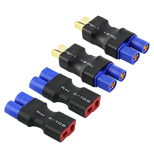 4pcs T-Plug Style to EC3 Male Female RC Connector Adapter(E07-4)