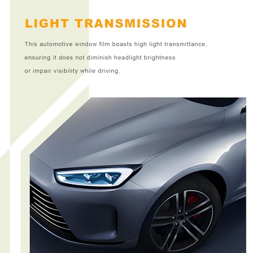 Car Headlight Vinyl Film, 48"×11.8" Self-Adhesive Car Headlight Tint Sticker with Squeegee & Cutter, Waterproof Wrap Film Roll for Vehicle Headlights Taillights Fog Lights (Drak Blue) - color: Drak Blue