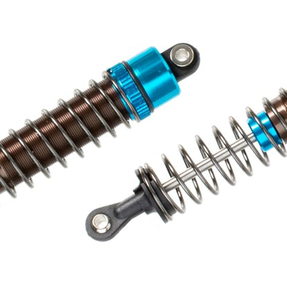 1/10 RC Crawler Shocks 110mm Aluminum Oil Filled Absorbers Adjustable Damper Set for Axial SCX10 TRX-4 TRX-6 D90 Tamiya Bullhead Super ClodBuster Truck Car Upgrades Parts (Blue) - color: Blue