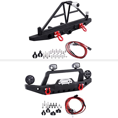 Metal Bumper Mount Set Front & Rear for TRX-4 Axial SCX10 SCX10 II 90046 SCX10 III AXI03007